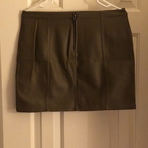 Faux leather mini skirt